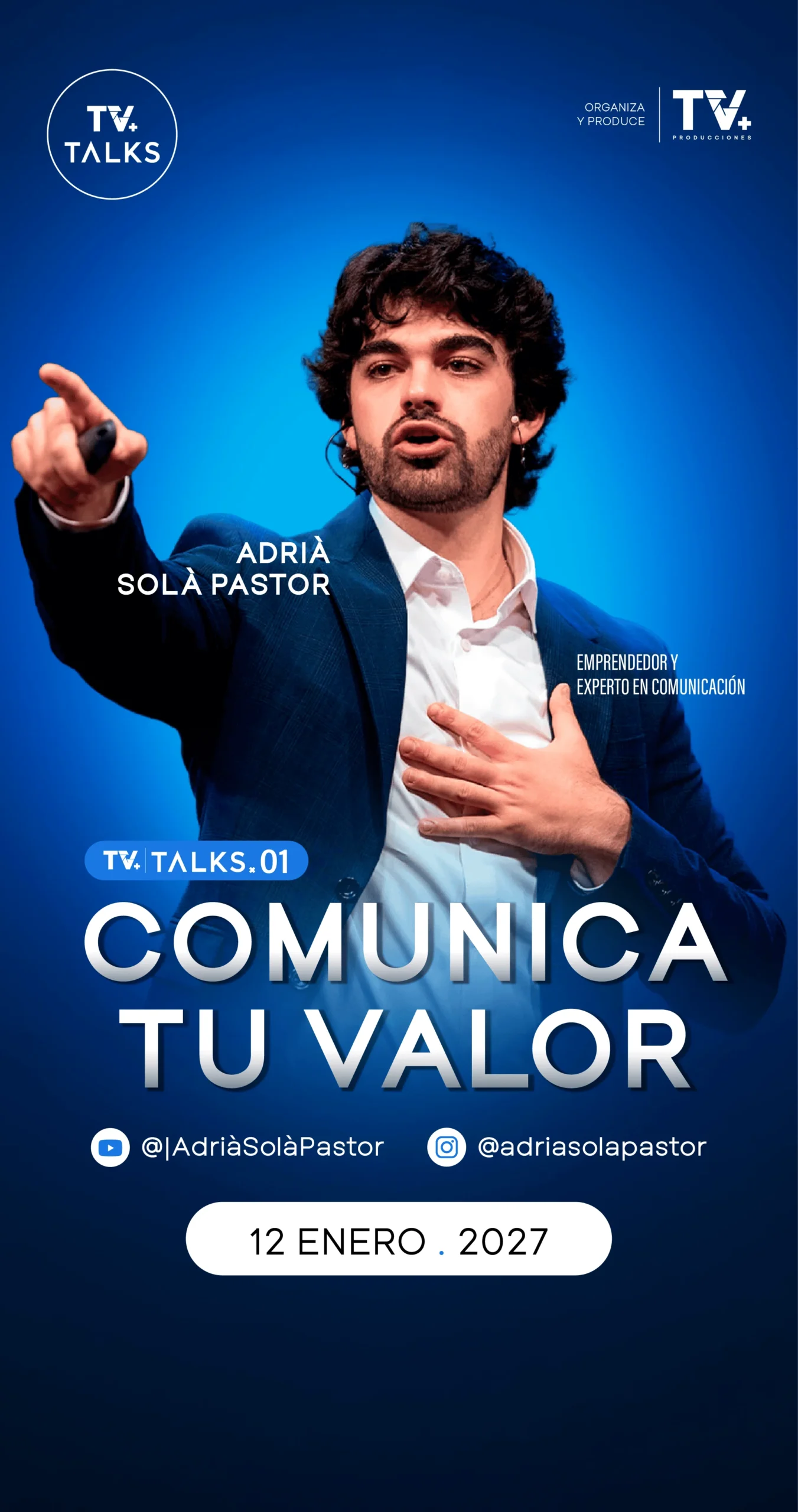 Afiche de TV Talks 01 — Adrià Solà Pastor, Comunica tu valor